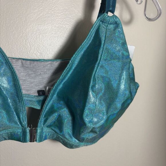 Wild Curves Design Triangle Front Closure Bralette Dancewear Women's Size Medium - Picture 6 of 16